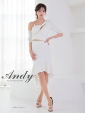 画像3: [ XS-Mサイズ / 3カラー ][Andy/an]アシンメトリー・フロントジップ・テールカット・セットアップ・ミディアムドレス《送料＆代引き手数料無料》 (3)