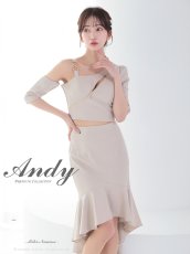 画像6: [ XS-Mサイズ / 3カラー ][Andy/an]アシンメトリー・フロントジップ・テールカット・セットアップ・ミディアムドレス《送料＆代引き手数料無料》 (6)