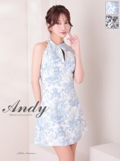 画像1: [Andy/an][Andy]ミニ・ホルターネック・花柄・プリント・リボン・ファスナー・Aライン・ノースリーブ・ミニドレス・ワンピース《送料＆代引き手数料無料》 (1)