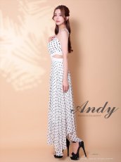 画像5: [Andy/an][Andy]ホルターネック・ドット柄・カットアウト・シフォン・フレア・ロングドレス・キャバドレス《送料＆代引き手数料無料》 (5)