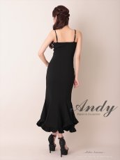 画像11: [Andy/an][Andy]シンプル・ワンカラー・バストシアー・キャミソール・裾フリル・スリット・マーメイド・ミディアムドレス《送料＆代引き手数料無料》 (11)