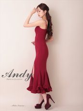 画像13: [Andy/an][Andy]シンプル・ワンカラー・バストシアー・キャミソール・裾フリル・スリット・マーメイド・ミディアムドレス《送料＆代引き手数料無料》 (13)