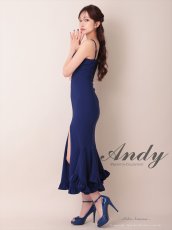 画像6: [Andy/an][Andy]シンプル・ワンカラー・バストシアー・キャミソール・裾フリル・スリット・マーメイド・ミディアムドレス《送料＆代引き手数料無料》 (6)