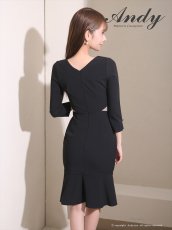 画像10: [Andy/an][Andy]七分袖・ウエストカット・ビジューボタン・ミディアムドレス・ワンピース《送料＆代引き手数料無料》 (10)