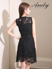 画像4: [Andy/an]ノースリーブ・総レース・飾りボタン・タイト・ミニドレス・ワンピース《送料＆代引き手数料無料》 (4)