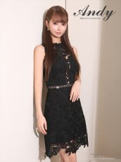 画像8: [Andy/an]ノースリーブ・総レース・飾りボタン・タイト・ミニドレス・ワンピース《送料＆代引き手数料無料》 (8)