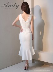 画像11: [Andy/an][Andy] Vネック タイト・マーメイド・メタルリング・ミディアムドレス・ワンピース《送料＆代引き手数料無料》 (11)