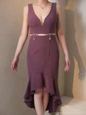 画像15: [Andy/an][Andy] Vネック タイト・マーメイド・メタルリング・ミディアムドレス・ワンピース《送料＆代引き手数料無料》 (15)