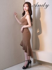 画像8: [Andy/an][Andy] Vネック タイト・マーメイド・メタルリング・ミディアムドレス・ワンピース《送料＆代引き手数料無料》 (8)