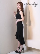 画像9: [Andy/an][Andy] Vネック タイト・マーメイド・メタルリング・ミディアムドレス・ワンピース《送料＆代引き手数料無料》 (9)