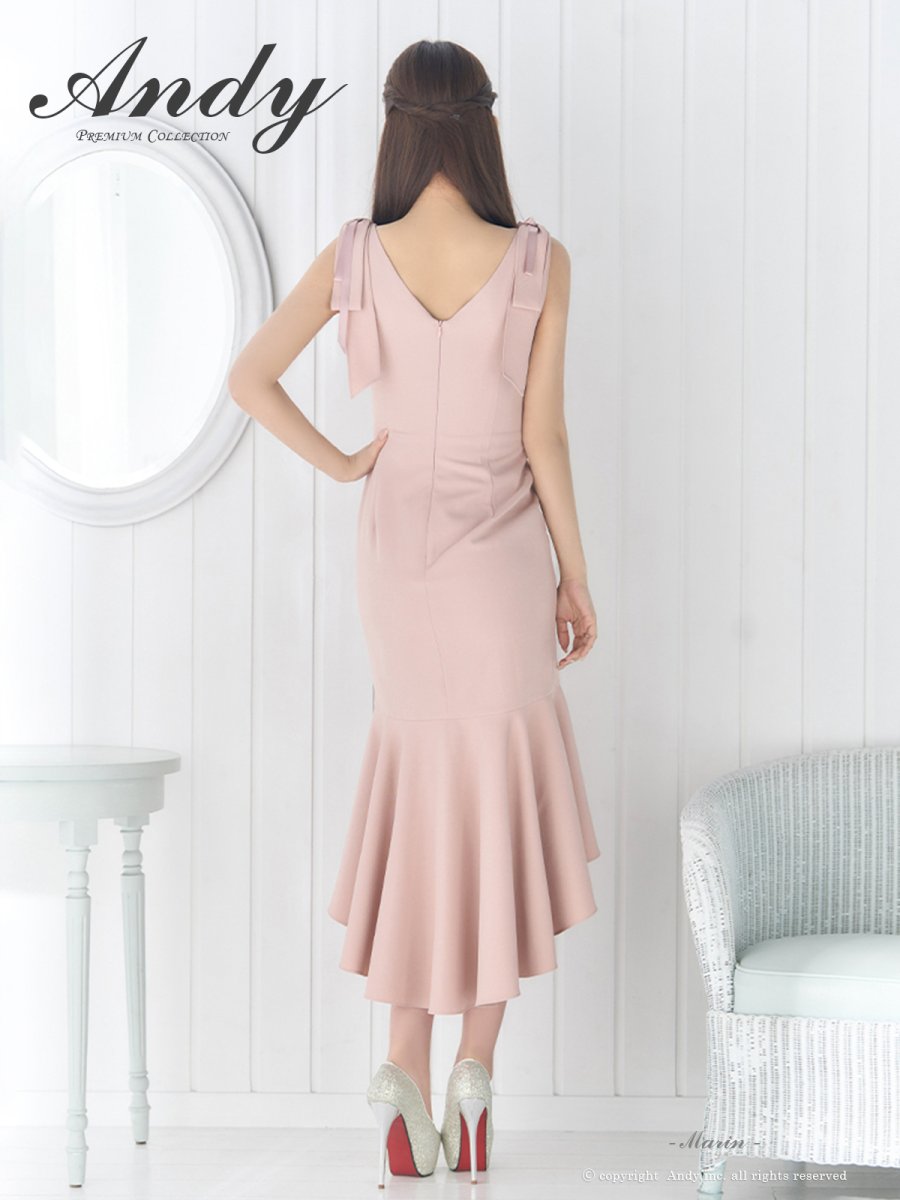 画像11: [Andy/an][Andy]リボン・フロントジップ・ノースリーブ・フリル・テールカット・ミディアムドレス・キャバドレス《送料＆代引き手数料無料》 (11)