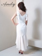 画像15: [Andy/an][Andy]リボン・フロントジップ・ノースリーブ・フリル・テールカット・ミディアムドレス・キャバドレス《送料＆代引き手数料無料》 (15)