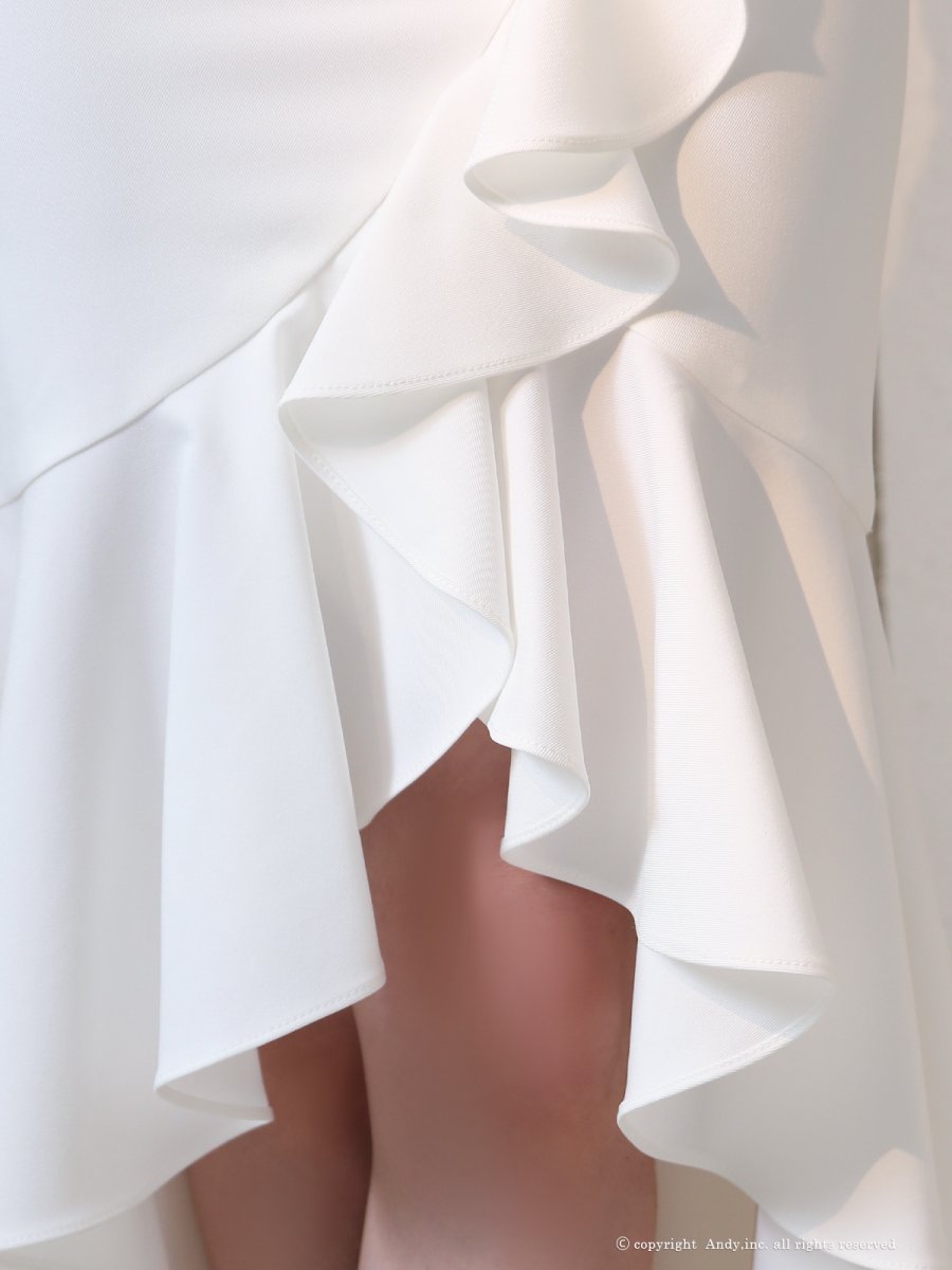 画像17: [Andy/an][Andy]リボン・フロントジップ・ノースリーブ・フリル・テールカット・ミディアムドレス・キャバドレス《送料＆代引き手数料無料》 (17)