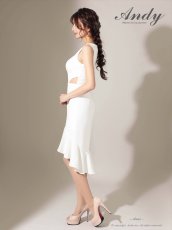 画像6: [Andy/an][Andy] ノースリーブ・フリル・アシンメトリー・トライアングルカット・ミニドレス・タイト・ワンピース《送料＆代引き手数料無料》 (6)