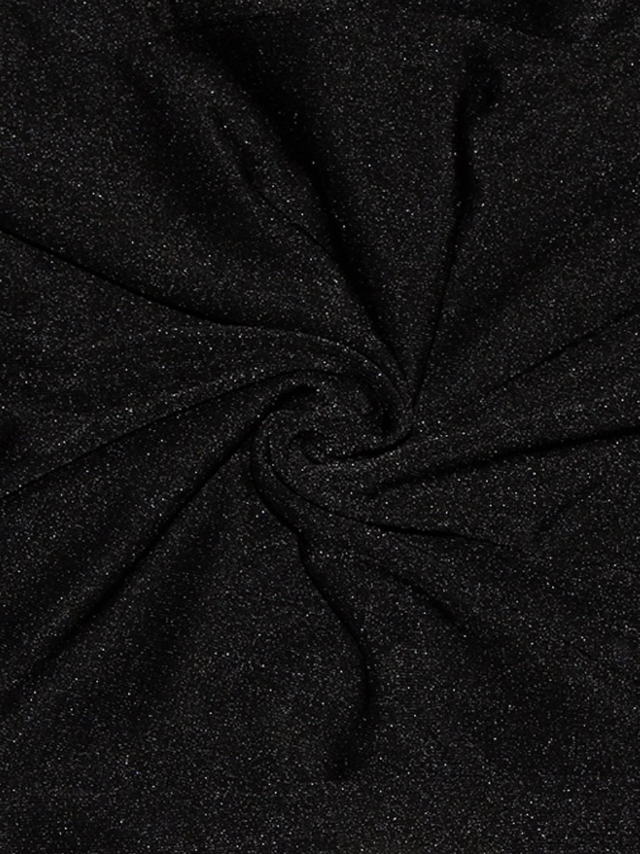 画像9: [Veautt]半袖・シフォンスリーブ・チョーカーデザイン・スリット・Vネック・タイト・ミディアムドレス・ワンピース《送料＆代引き手数料無料》 (9)