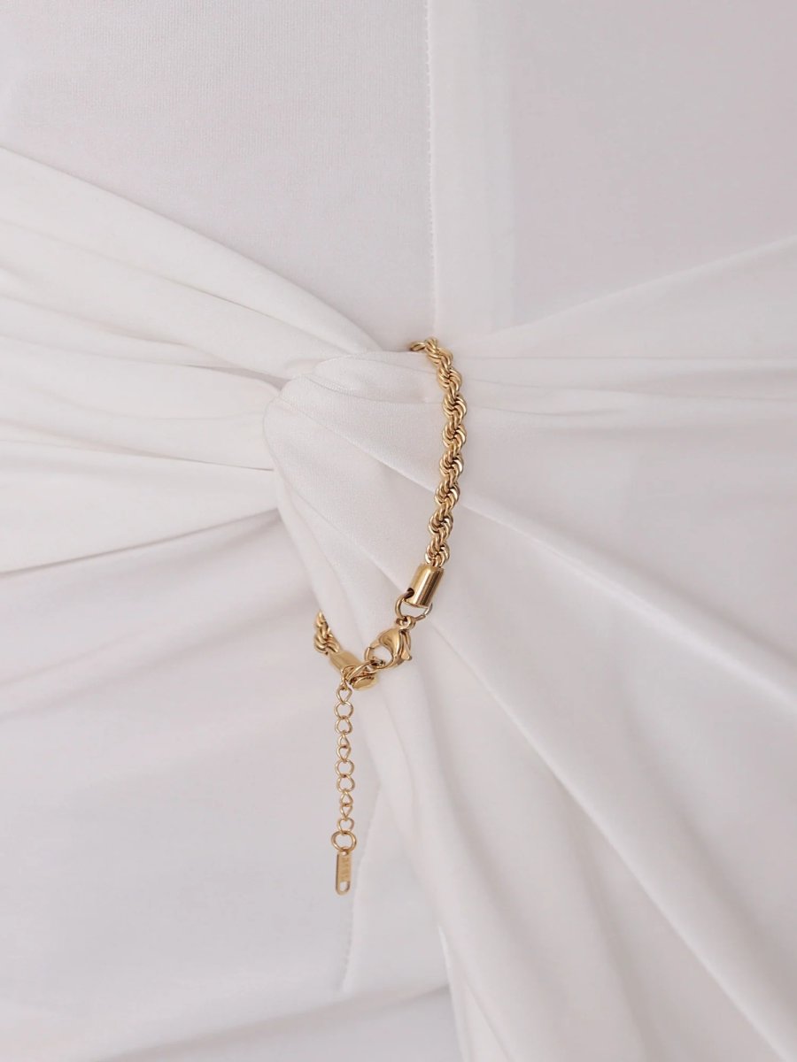 画像7: [Veautt]オフショルダー・2way・ウエストチャーム・タイト・ミディアムドレス《送料＆代引き手数料無料》 (7)