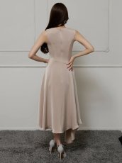 画像6: [Veautt]バストドレープ・アシンメトリーデザイン・フレアロングドレス《送料＆代引き手数料無料》 (6)