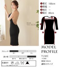 画像5: [Veautt]ノースリーブ・ブラック・フロントファスナー・シースルー・ビジュー・ミディアムドレス・ワンピース《送料＆代引き手数料無料》 (5)