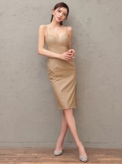 画像3: [ XS-Mサイズ / 3カラー ][Veautt]シフォンケープ・オープンショルダー・2way・サイドファスナー・タイト・ミディアムドレス《送料＆代引き手数料無料》 (3)