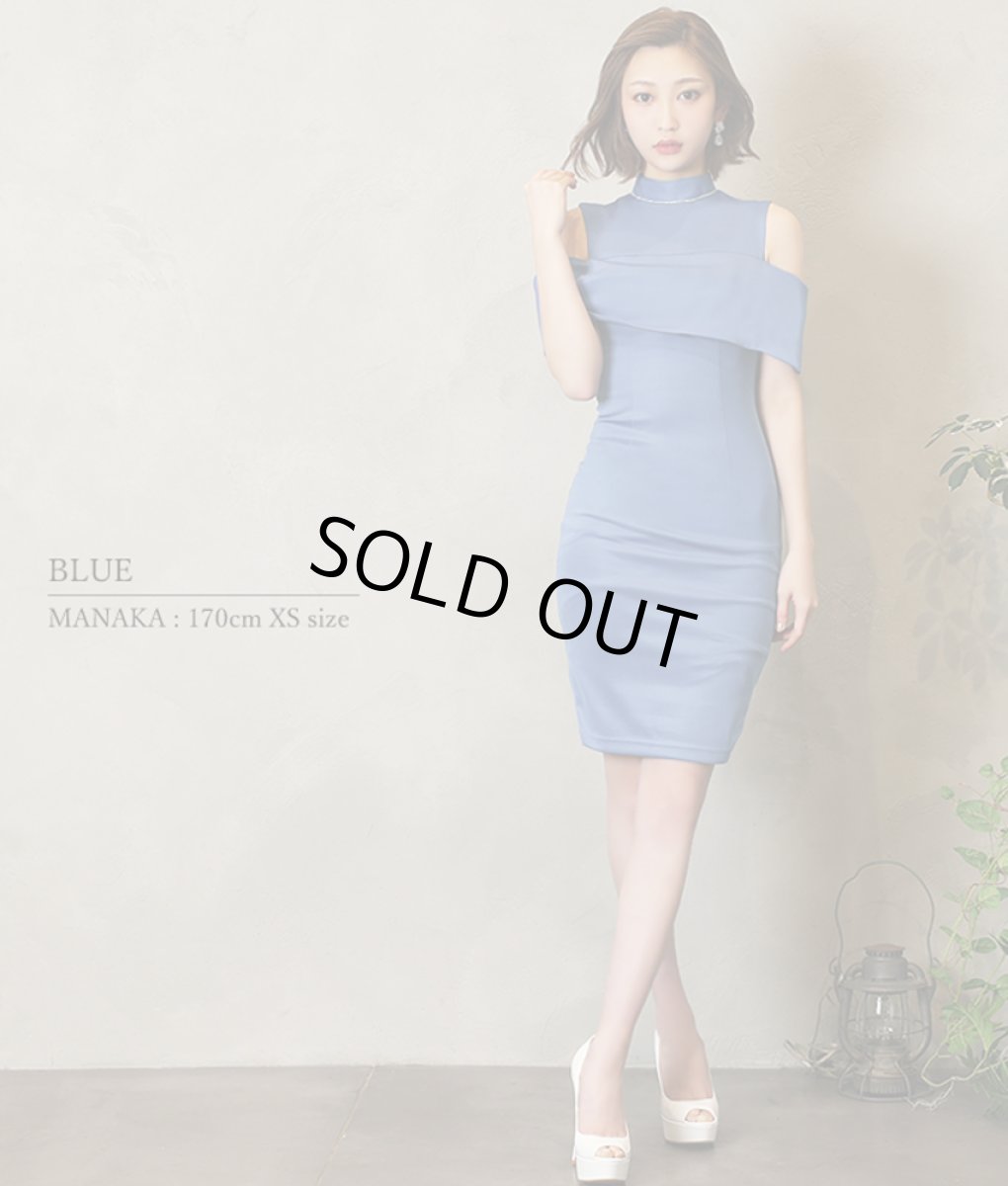 画像3: [Veautt]プチハイネック・シンプル・オープンショルダー・半袖・タイト・ミニドレス・ワンピース[MIRIN着用]《送料＆代引き手数料無料》 (3)