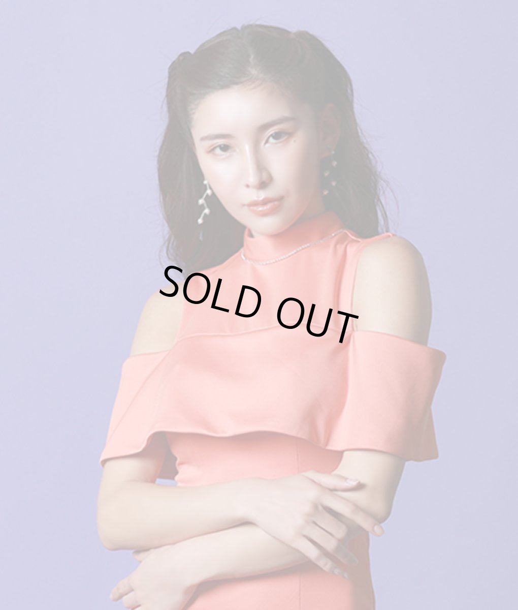 画像6: [Veautt]プチハイネック・シンプル・オープンショルダー・半袖・タイト・ミニドレス・ワンピース[MIRIN着用]《送料＆代引き手数料無料》 (6)