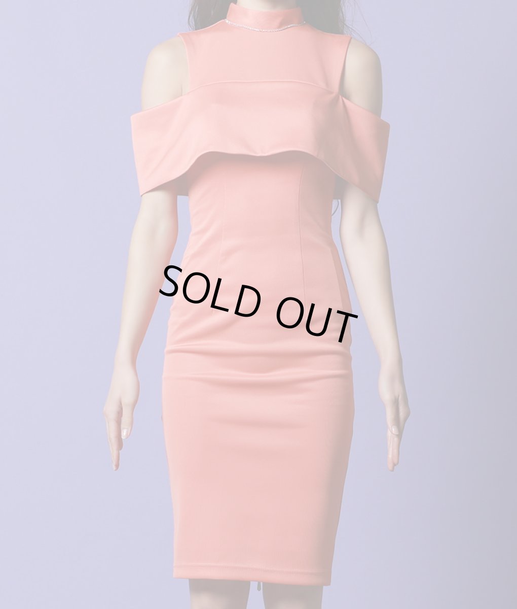 画像8: [Veautt]プチハイネック・シンプル・オープンショルダー・半袖・タイト・ミニドレス・ワンピース[MIRIN着用]《送料＆代引き手数料無料》 (8)