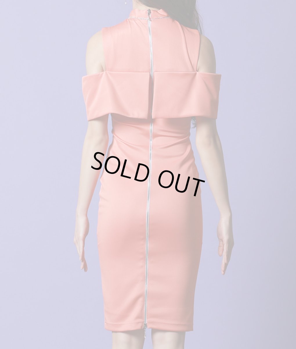 画像10: [Veautt]プチハイネック・シンプル・オープンショルダー・半袖・タイト・ミニドレス・ワンピース[MIRIN着用]《送料＆代引き手数料無料》 (10)