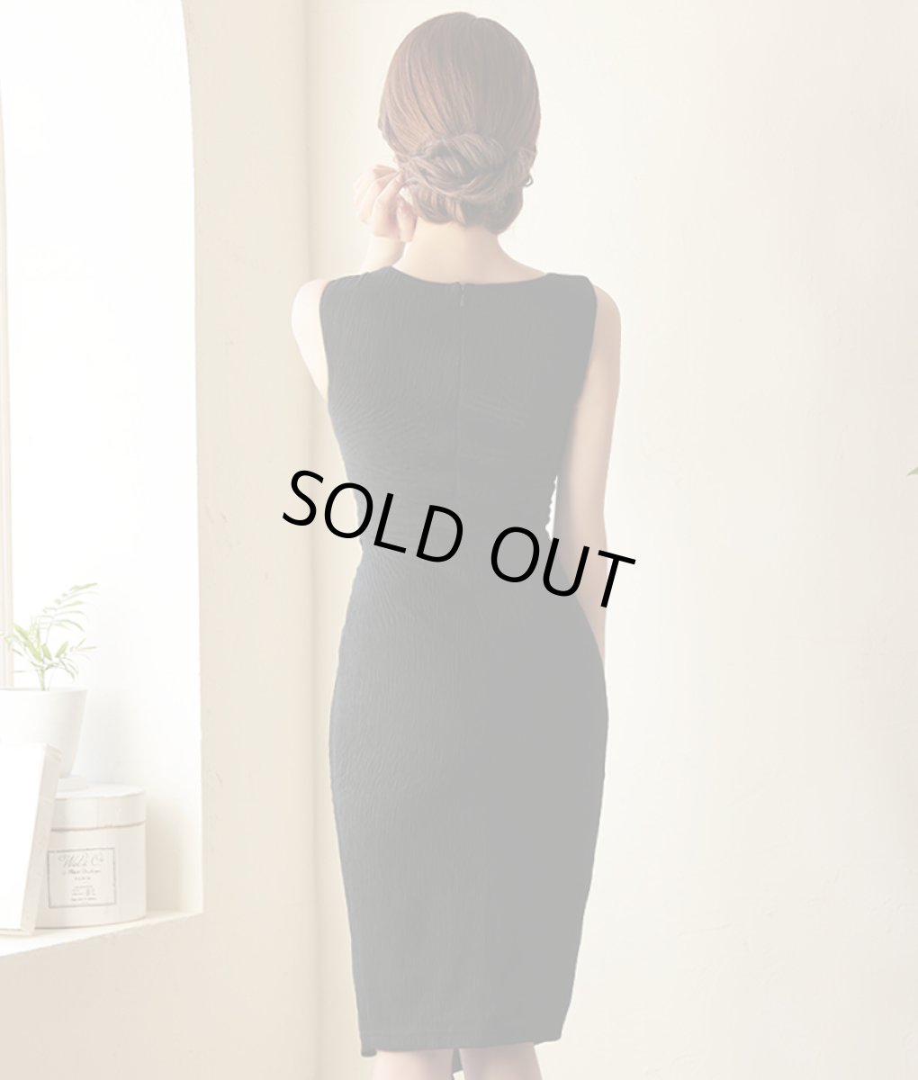 画像3: [Veautt]ノースリーブ・胸元スリットカット・メッシュ・サイドスリット・ミニドレス・ワンピース《送料＆代引き手数料無料》 (3)