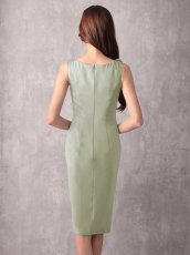 画像7: [Veautt]ドレープ・ショルダーパーツ・タック・タイト・ミディアムドレス《送料＆代引き手数料無料》 (7)