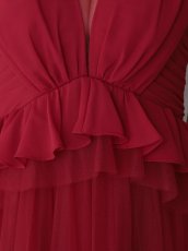 画像7: [Veautt]ペプラム・チュールスカート・ロングフレア・Aライン・ノースリーブ・ミディアムドレス・ワンピース《送料＆代引き手数料無料》 (7)