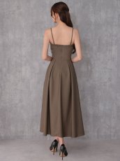 画像3: [Veautt]べアトップ・バストタック・ウエストマーク・プリーツ・フレア・ロングドレス《送料＆代引き手数料無料》 (3)