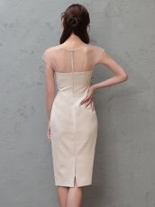 画像5: [Veautt]シアーショルダー・ビジュー・タイト・ミディアムドレス《送料＆代引き手数料無料》 (5)