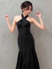 画像5: [Veautt]フロントクロスデザイン・バックオープン・リボン・マーメード・フレア・ミディアムロングドレス《送料＆代引き手数料無料》 (5)