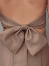 画像7: [Veautt]フロントクロスデザイン・バックオープン・リボン・マーメード・フレア・ミディアムロングドレス《送料＆代引き手数料無料》 (7)