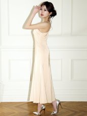 画像3: [ XS-Mサイズ / 4カラー ][Veautt]ホルターネック・ビジューチェーン・ドレープフレア・ミディアムドレス《送料＆代引き手数料無料》 (3)