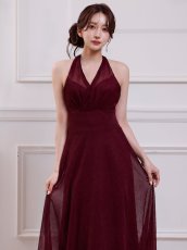 画像11: [ XS-Mサイズ / 4カラー ][Veautt]ホルターネック・Vカット・フレア・Aライン・ラメ・ロングドレス・ワンピース《送料＆代引き手数料無料》 (11)
