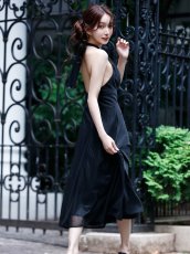 画像4: [ XS-Mサイズ / 4カラー ][Veautt]ホルターネック・Vカット・フレア・Aライン・ラメ・ロングドレス・ワンピース《送料＆代引き手数料無料》 (4)