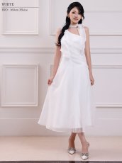 画像6: [ XS-Mサイズ / 4カラー ][Veautt]ワンショル・フリル・フレア・Aライン・チョーカー風・ロングドレス《送料＆代引き手数料無料》 (6)