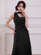 画像8: [ XS-Mサイズ / 4カラー ][Veautt]ワンショル・フリル・フレア・Aライン・チョーカー風・ロングドレス《送料＆代引き手数料無料》 (8)