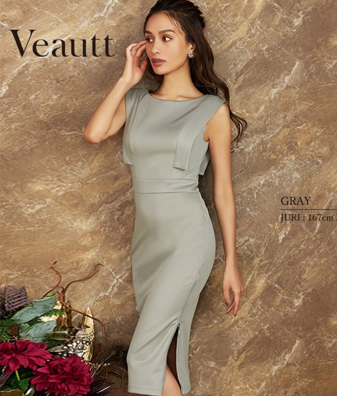 Veautt]ノースリーブ・シンプル・シックデザイン・サイド・ファスナー