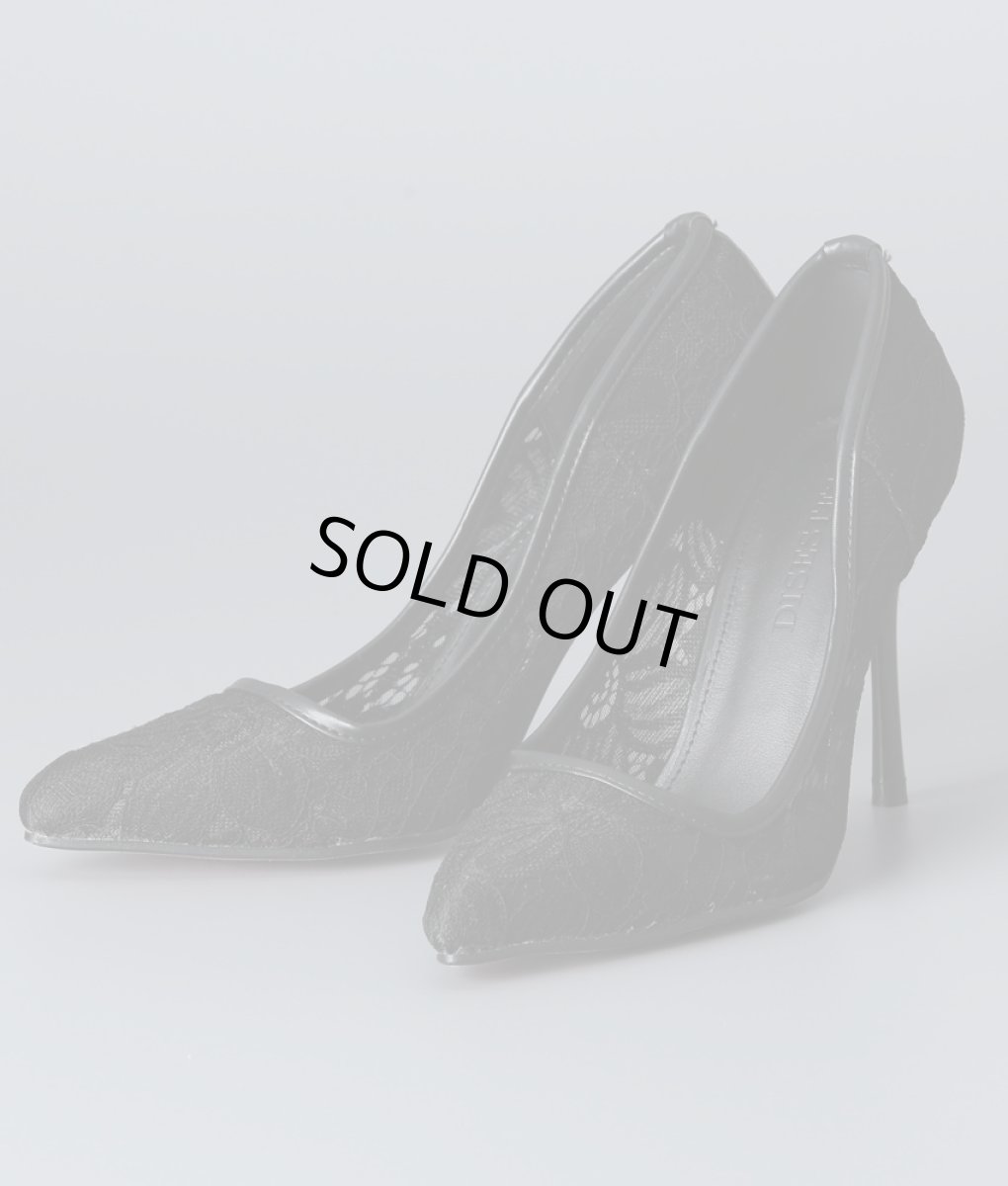 画像2: 10cmヒール・総レース・エレガント・ポインテッドトゥ・ハイヒール・パンプス (2)