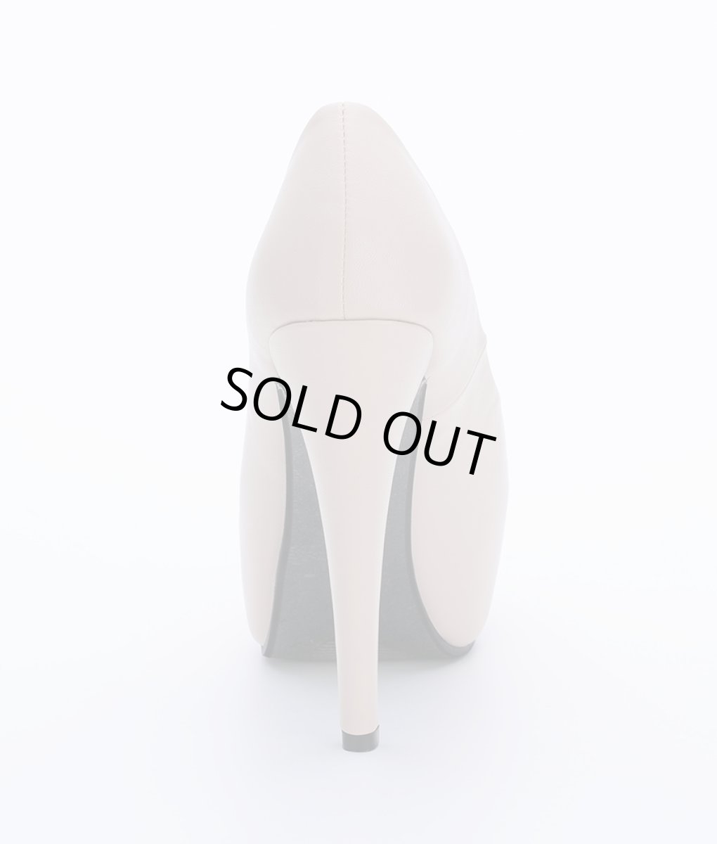 画像5: 前厚・14cmヒール・オープントゥー・シンプル・ハイヒール・パンプス (5)