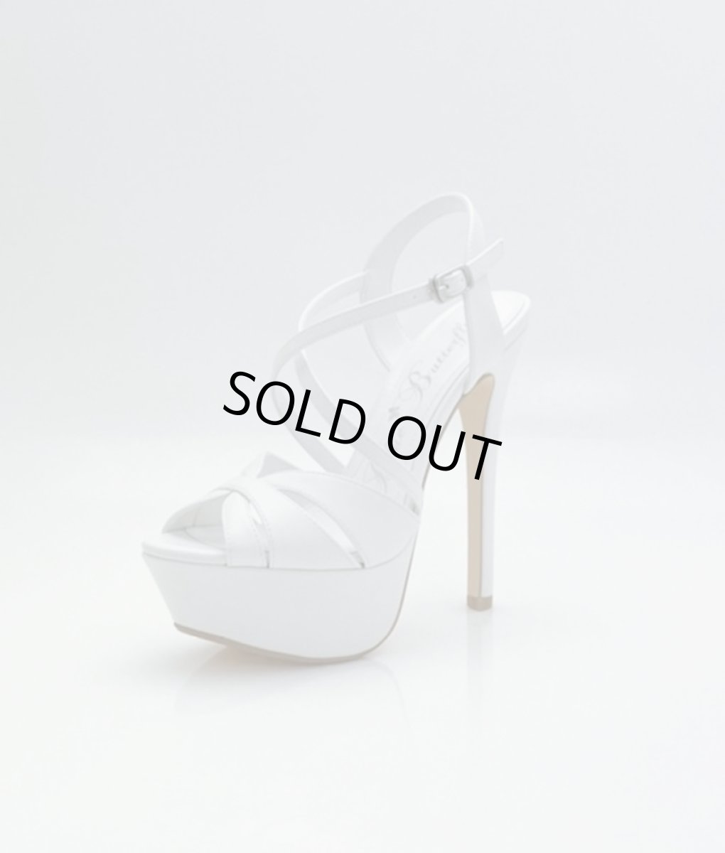 画像4: [一部予約販売][Blue Buterfly]前厚・プラットフォーム・16cmヒール・ストーム・アンクルストラップ付・ハイヒール・サンダル[送料無料] (4)