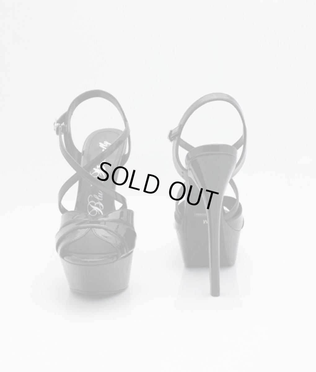 画像5: [一部予約販売][Blue Buterfly]前厚・プラットフォーム・16cmヒール・ストーム・アンクルストラップ付・ハイヒール・サンダル[送料無料] (5)