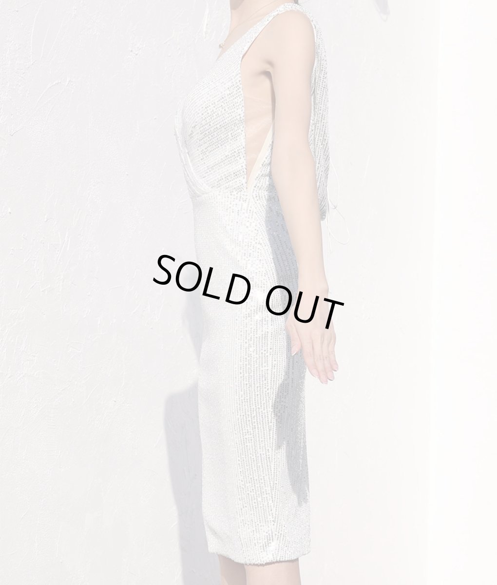 画像11: [rinfarre×JEANMACLEAN]オリジナル・総スパンコール・ラグジュアリー・背中開き・バックシャン・タイト・ミディアム・ドレス[MIRIN・山崎みどり着用]《送料＆代引き手数料無料》mywh (11)