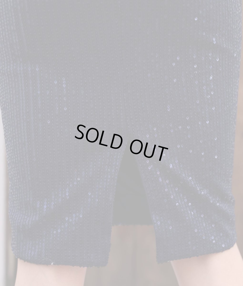 画像16: [rinfarre×JEANMACLEAN]オリジナル・総スパンコール・ラグジュアリー・背中開き・バックシャン・タイト・ミディアム・ドレス[MIRIN・山崎みどり着用]《送料＆代引き手数料無料》mywh (16)