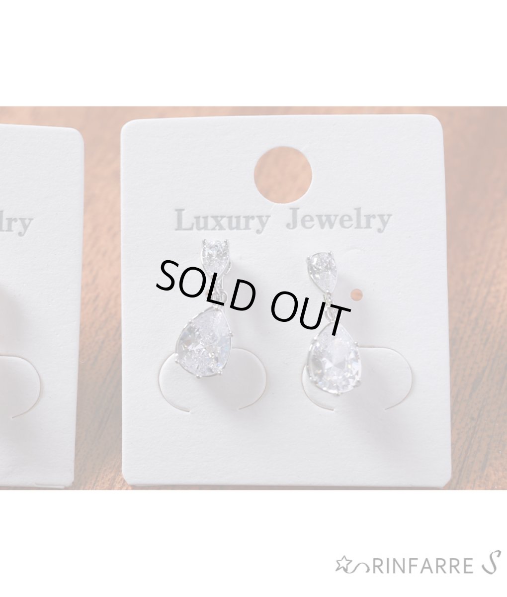 画像3: [ジュエリー][イヤリング]ドロップストーン・揺れる・ねじ式・イヤリング (3)