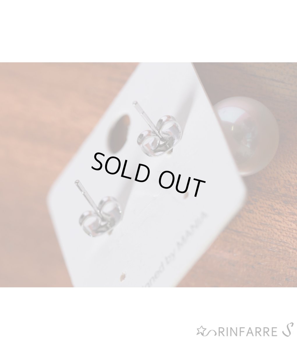 画像4: [ジュエリー][ピアス] シルバー925ポスト・bigパール・ポイントストーン・スタッド・ピアス (4)