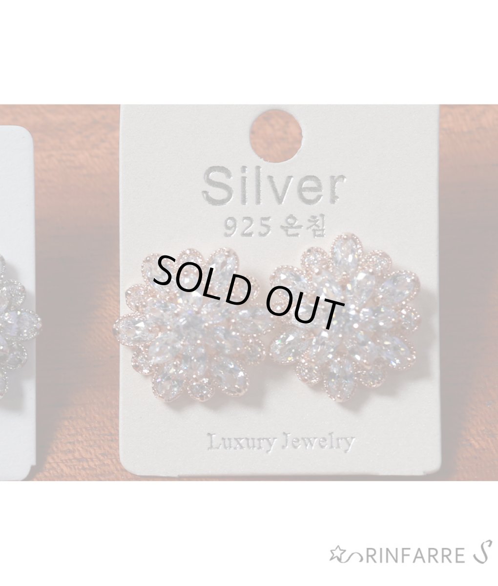 画像3: [ジュエリー][ピアス]大きめ・シルバー925・お花型デザイン・ピアス (3)