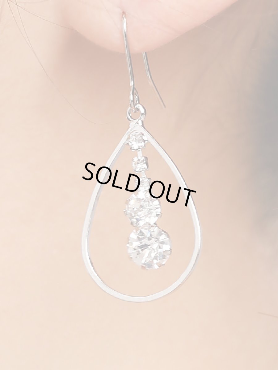 画像4: [ジュエリー][ピアス]ドロップ型・5連ストーン・フックピアス (4)